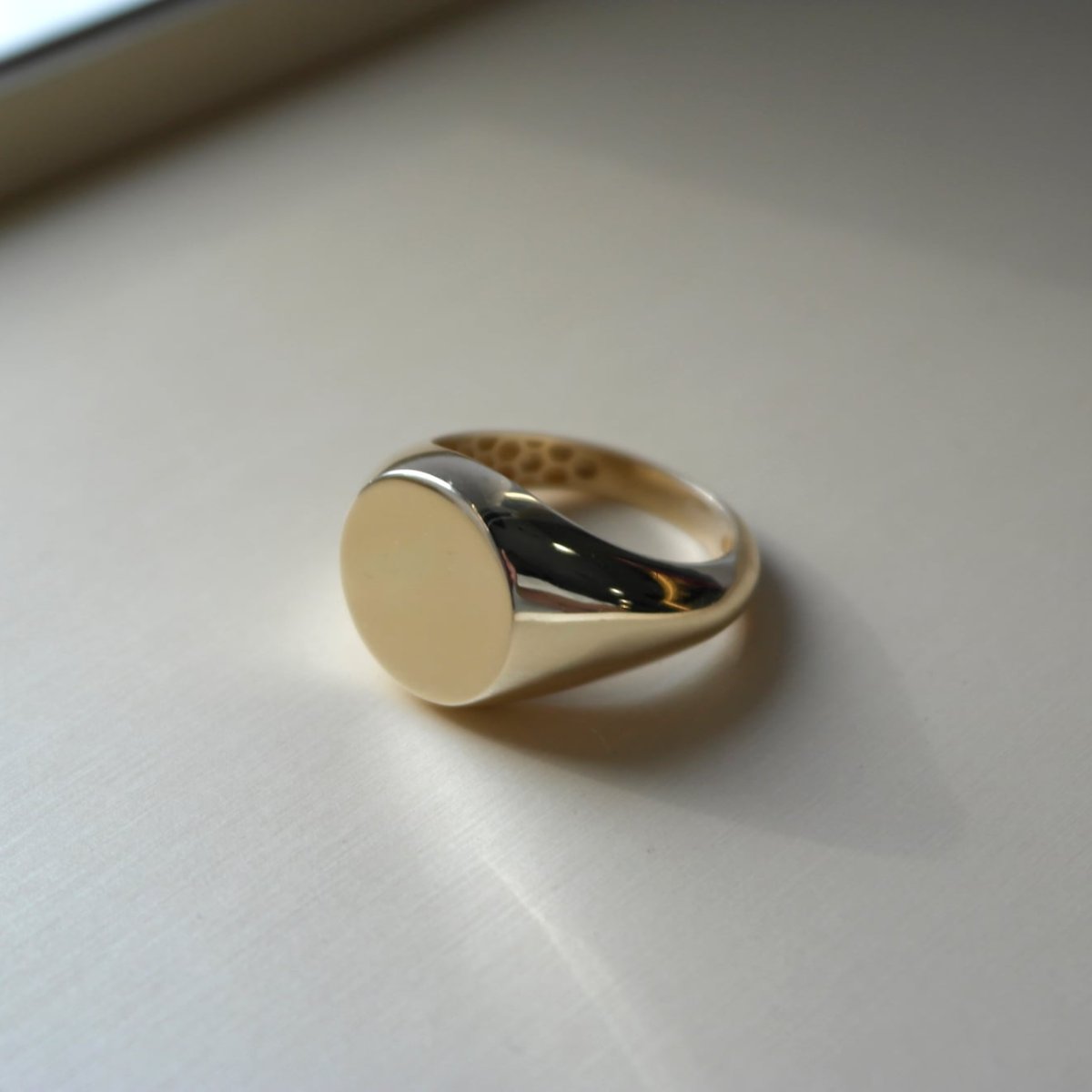 Sygnet złoty owalny